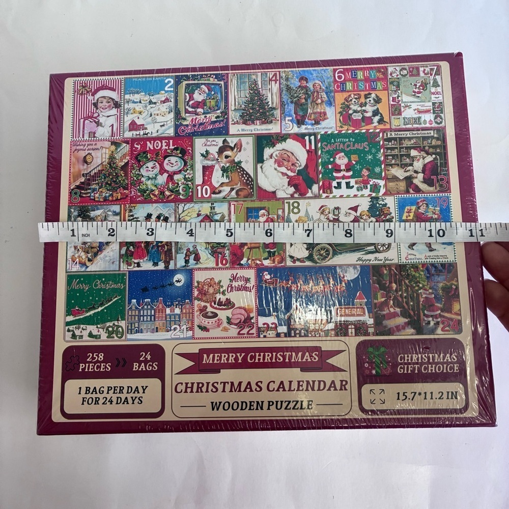 Merry Christmas Calendar Wooden Puzzle 258 pcs - Picture 5 of 7